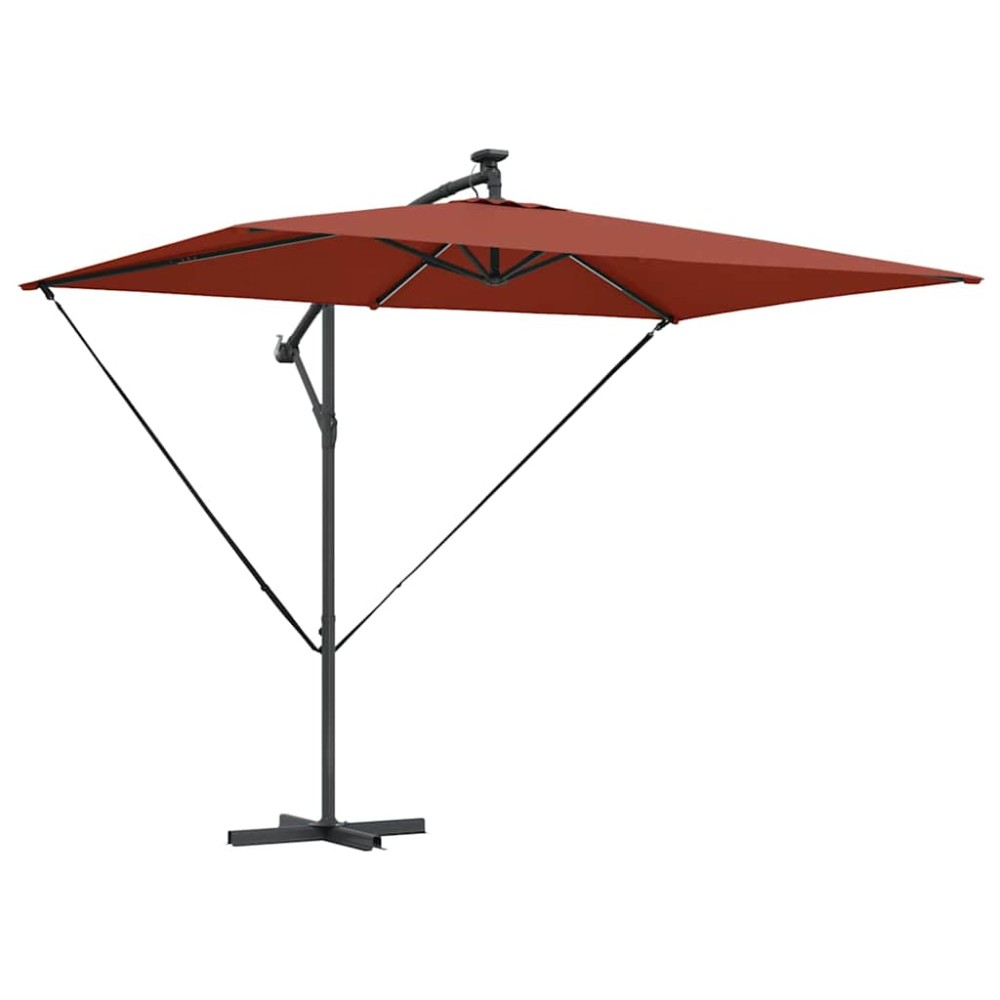 vidaXL Umbrelă de soare Terracota 294 x 200 x 270 cm