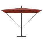 vidaXL Umbrelă de soare Terracota 294 x 200 x 270 cm