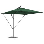 vidaXL Parasol banana cu brațe Verde 249 x 249 x 250 cm