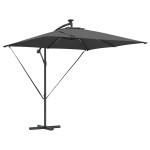 vidaXL Parasol banana cu brațe Antracit 249 x 249 x 250 cm