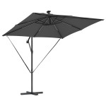 vidaXL Parasol banana cu brațe Antracit 249 x 249 x 250 cm