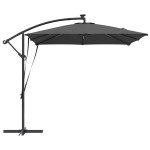vidaXL Parasol banana cu brațe Antracit 249 x 249 x 250 cm