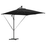 vidaXL Parasol banana cu brațe Negru 249 x 249 x 250 cm vidaXL Parasol banana cu brațe Negru 249 x 249 x 250 cm