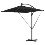 vidaXL Parasol banana cu brațe Negru 249 x 249 x 250 cm vidaXL Parasol banana cu brațe Negru 249 x 249 x 250 cm