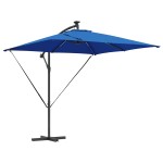 vidaXL Parasol banana cu brațe albastru 249 x 249 x 250 cm