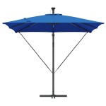 vidaXL Parasol banana cu brațe albastru 249 x 249 x 250 cm