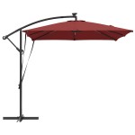vidaXL Parasol banana cu brațe Terracota 249 x 249 x 250 cm