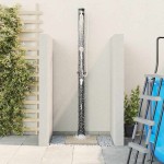 vidaXL Duș Solar de Exterior cu Cap de Duș Portabil, 217 cm, 20 L