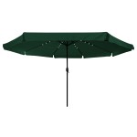 vidaXL Parasol de Grădină Verde și Negru 395 x 395 x 245 cm vidaXL Parasol de Grădină Verde și Negru 395 x 395 x 245 cm