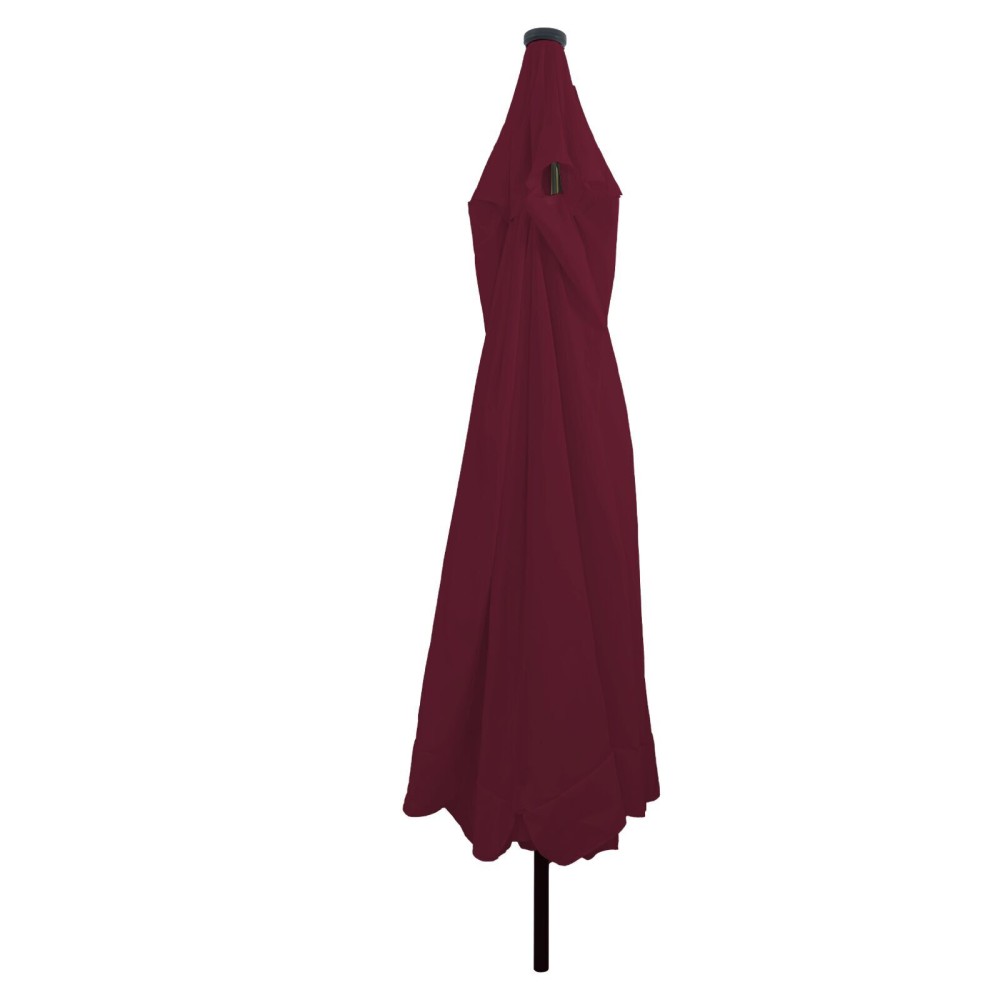 vidaXL Umbrela de Grădină cu Lumini LED 395x245 cm Roșu Bordeaux