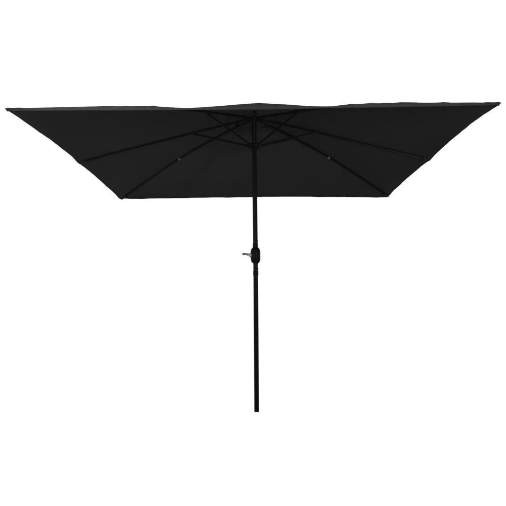 vidaXL Umbrelă de grădină pătrată 295x245 cm Neagră