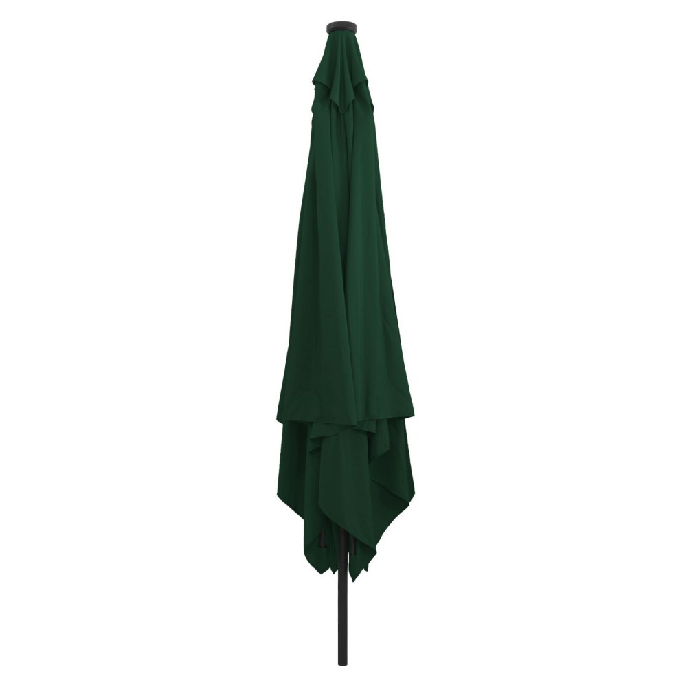 vidaXL Umbrelă pătrată pentru grădină cu lumini LED 295x245 cm, Verde