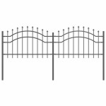 vidaXL Gard de Grădină Gri 240 x 115 cm Oțel vopsit în pulbere