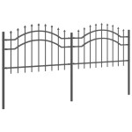 vidaXL Gard de Grădină Gri 240 x 115 cm Oțel vopsit în pulbere