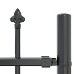 vidaXL Gard de Grădină Gri 240 x 115 cm Oțel vopsit în pulbere