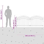 vidaXL Gard de Grădină Gri 140 cm Oțel vopsit în pulbere vidaXL Gard de Grădină Gri 140 cm Oțel vopsit în pulbere