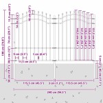 vidaXL Gard de Grădină Gri 190 cm Oțel vopsit în pulbere vidaXL Gard de Grădină Gri 190 cm Oțel vopsit în pulbere