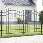 vidaXL Gard de Grădină Gri 215 cm Oțel vopsit în pulbere vidaXL Gard de Grădină Gri 215 cm Oțel vopsit în pulbere