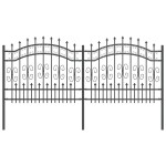 vidaXL Gard de Grădină Gri 240 x 140 cm Oțel vopsit în pulbere