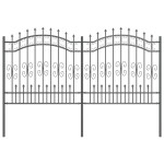 vidaXL Gard de Grădină Gri 240 x 165 cm Oțel vopsit în pulbere