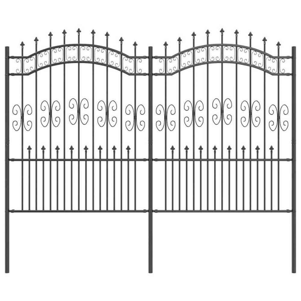 vidaXL Gard de Grădină Gri 240 x 190 cm Oțel vopsit în pulbere