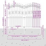 vidaXL Gard de Grădină Gri 240 x 215 cm Oțel vopsit în pulbere