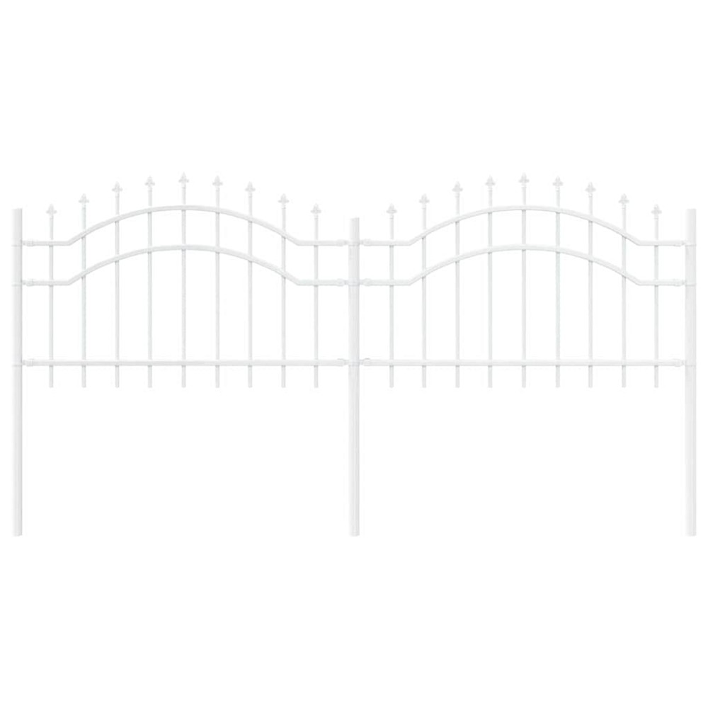 vidaXL Gard de Grădină Alb 240 x 115 cm Oțel vopsit în pulbere