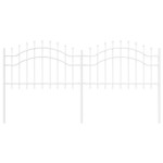 vidaXL Gard de Grădină Alb 240 x 115 cm Oțel vopsit în pulbere