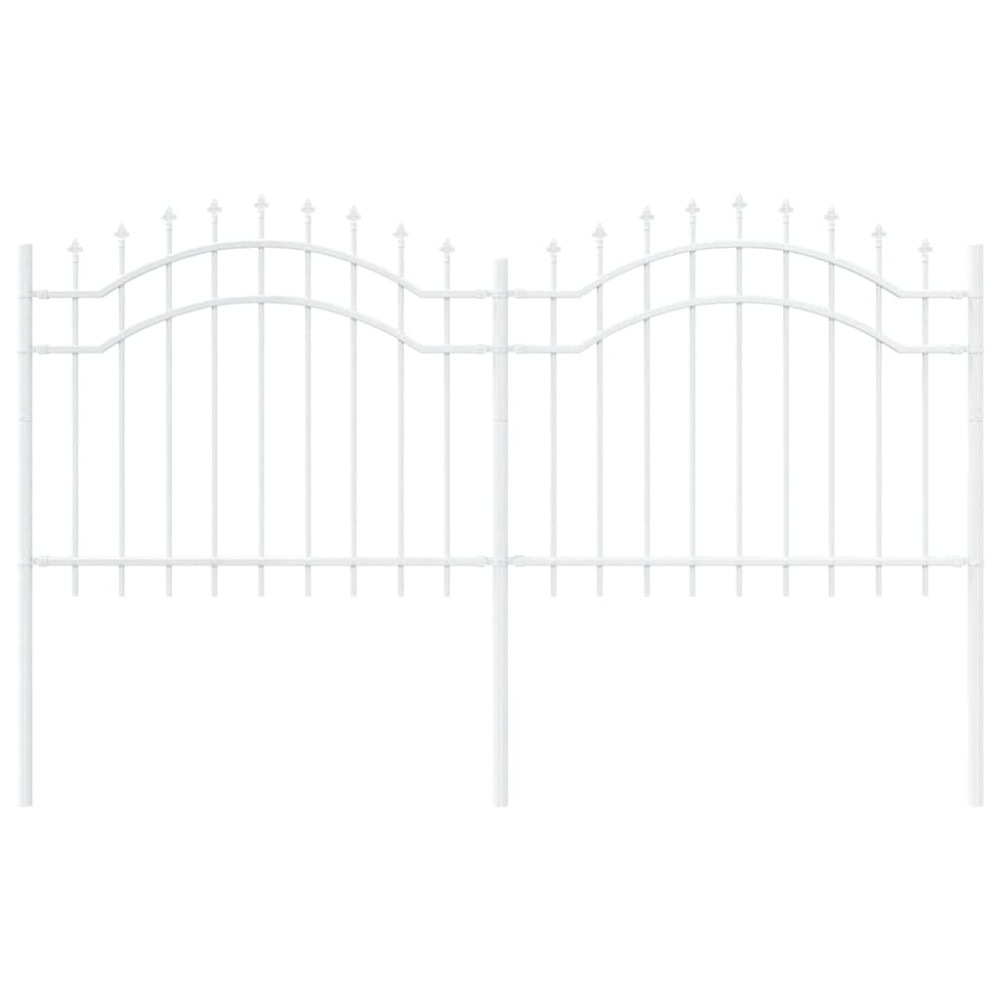 vidaXL Gard de Grădină Alb 140 cm Oțel vopsit în pulbere