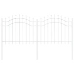 vidaXL Gard de Grădină Alb 240 x 140 cm Oțel vopsit în pulbere