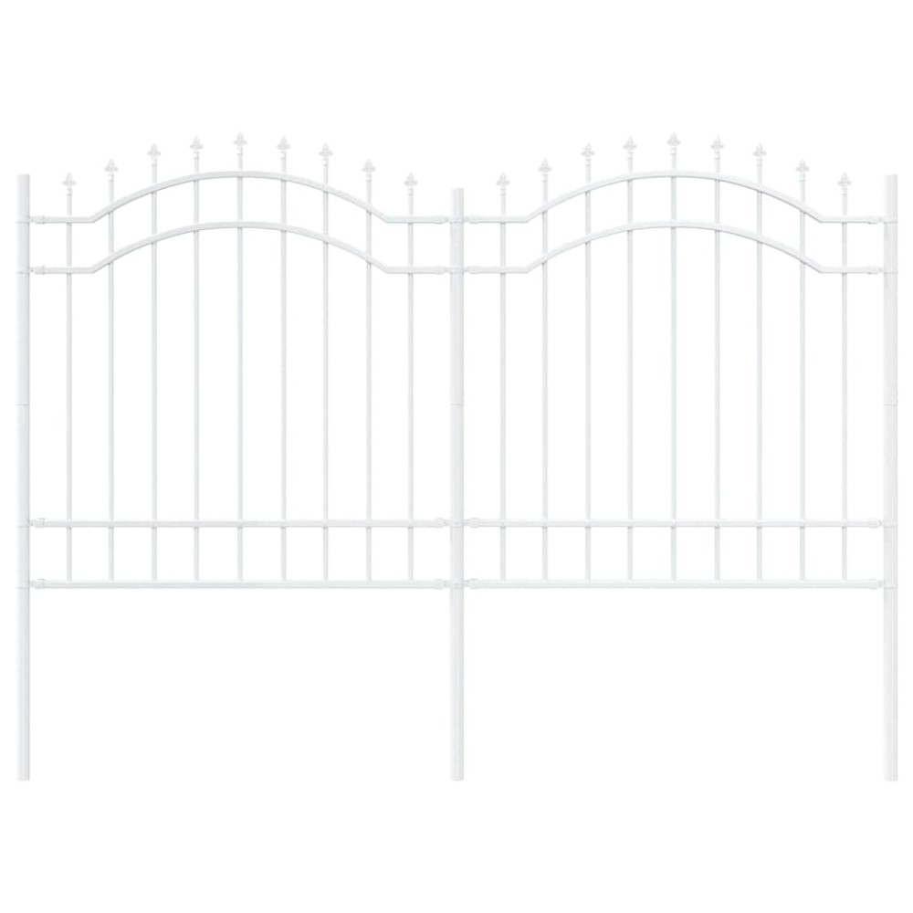 vidaXL Gard de Grădină Alb 165 cm Oțel vopsit în pulbere