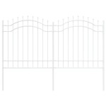 vidaXL Gard de Grădină Alb 240 x 165 cm Oțel vopsit în pulbere