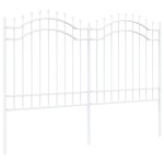 vidaXL Gard de Grădină Alb 240 x 165 cm Oțel vopsit în pulbere