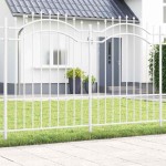 vidaXL Gard de Grădină Alb 240 x 190 cm Oțel vopsit în pulbere