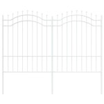 vidaXL Gard de Grădină Alb 240 x 190 cm Oțel vopsit în pulbere