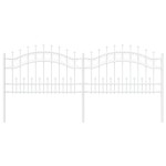 vidaXL Gard de Grădină Alb 240 x 115 cm Oțel vopsit în pulbere