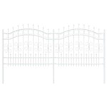 vidaXL Gard de Grădină Alb 240 x 140 cm Oțel vopsit în pulbere
