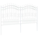 vidaXL Gard de Grădină Alb 240 x 165 cm Oțel vopsit în pulbere