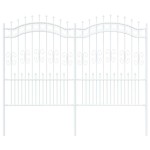vidaXL Gard de Grădină Alb 240 x 190 cm Oțel vopsit în pulbere