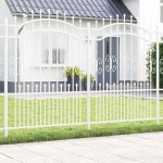 vidaXL Gard de Grădină Alb 240 x 190 cm Oțel vopsit în pulbere