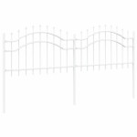 vidaXL Gard de Grădină Alb 240 x 190 cm Oțel vopsit în pulbere