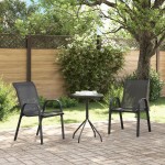 vidaXL Set Bistro de Grădină 3 pcs Negru Oțel vidaXL Set Bistro de Grădină 3 pcs Negru Oțel