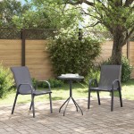 vidaXL Set Bistro de Grădină 3 pcs Gri Oțel vidaXL Set Bistro de Grădină 3 pcs Gri Oțel