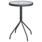 vidaXL Set Bistro de Grădină 3 pcs Gri Oțel vidaXL Set Bistro de Grădină 3 pcs Gri Oțel