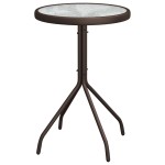 vidaXL Set Bistro de Grădină 3 pcs Maro Oțel vidaXL Set Bistro de Grădină 3 pcs Maro Oțel