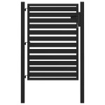 vidaXL Poarta de gradina incuiabil neagra 100x120 cm aluminiu