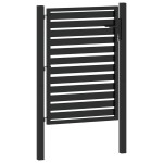 vidaXL Poarta de gradina incuiabil neagra 100x120 cm aluminiu