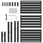 vidaXL Poarta de gradina incuiata neagra 100x150 cm aluminiu vidaXL Poarta de gradina incuiata neagra 100x150 cm aluminiu