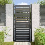 vidaXL Poarta de gradina incuiata neagra 100x200 cm aluminiu