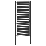 vidaXL Poarta de gradina incuiata neagra 100x200 cm aluminiu